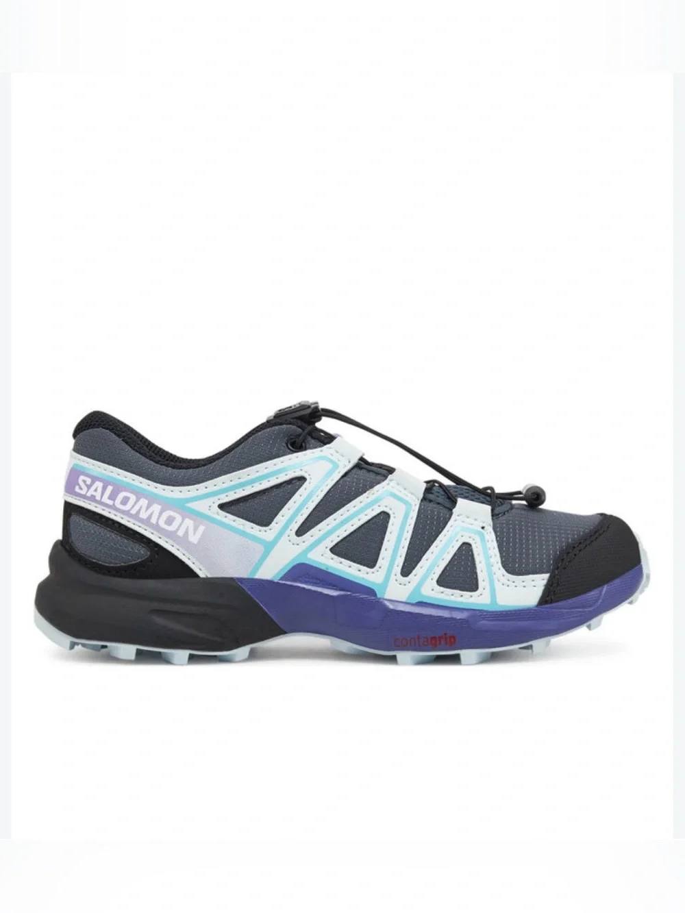 Salomon Speedcross Kids Trail Shoe - Navy, Light Blue, Purple
